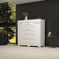 Cômoda Turquia 100% Mdf Linhamobília Branco - 1