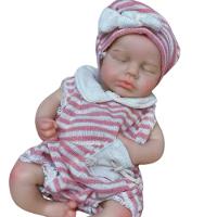 Bebê Reborn Menina Toda De Silicone Sólido Artesanal Olhos Fechados Cabelo Implantado Fio A Fio - 1
