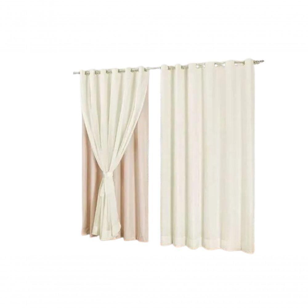 Cortina Blackout Com Voil 4,00x2,70 Para Trilho Duplo - 4