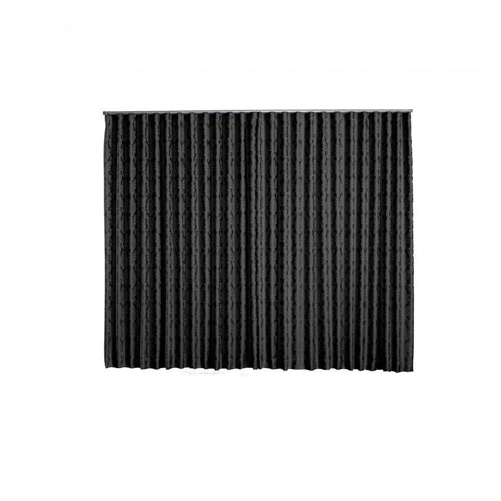 Cortina Jacquard 3,00x2,70 Para Trilho Suíço palha - 1