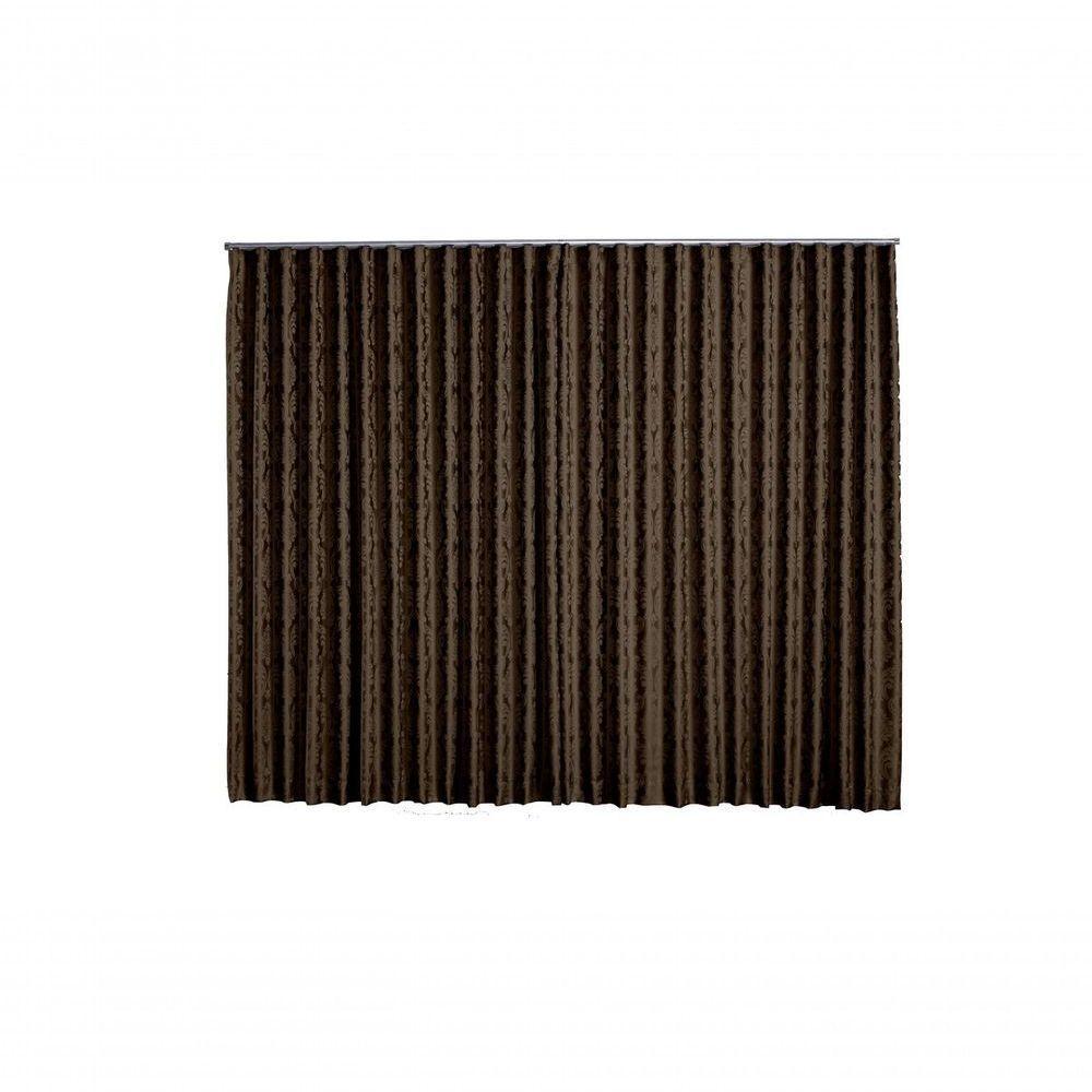 Cortina Jacquard 4,00x2,30 Para Trilho Suíço dourado - 1