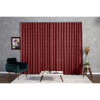 Cortina Jacquard 5,00x2,50 Para Trilho Suíço vermelho - 2