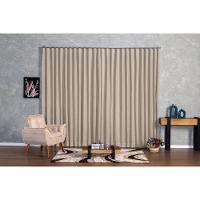 Cortina Microfibra Com Linho 6,00x2,30 Para Trilho Duplo avelã - 2