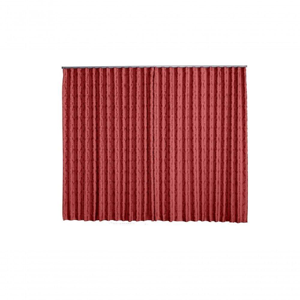 Cortina Jacquard 5,00x2,30 Para Trilho Suíço rosê-rosa - 1