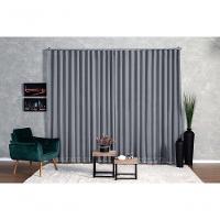 Cortina Microfibra Com Voil 4,00x2,80 Para Trilho Suíço cinza - 2