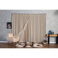 Cortina Microfibra Com Linho 5,00x2,50 Para Trilho Suíço avelã - 3