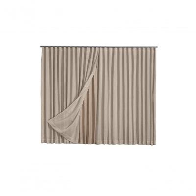 Cortina Microfibra Com Linho 2,80x1,80 Para Trilho Duplo avelã