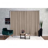 Cortina Blackout Com Voil 4,00x2,50 Para Trilho Suíço avelã - 2