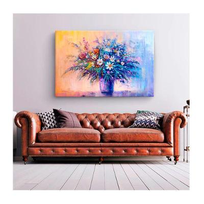 Quadro Folhas e Flores Color Flowers C- Moldura Dourada Tamanho 90 X 60cm