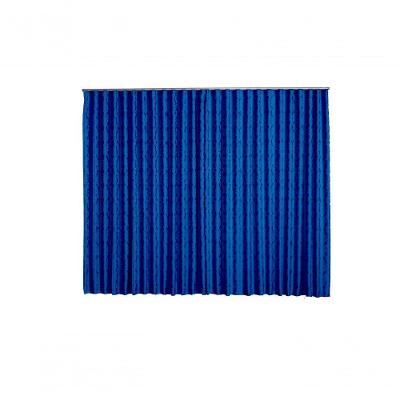 Cortina Jacquard 4,00x2,30 Para Trilho Suíço Azul