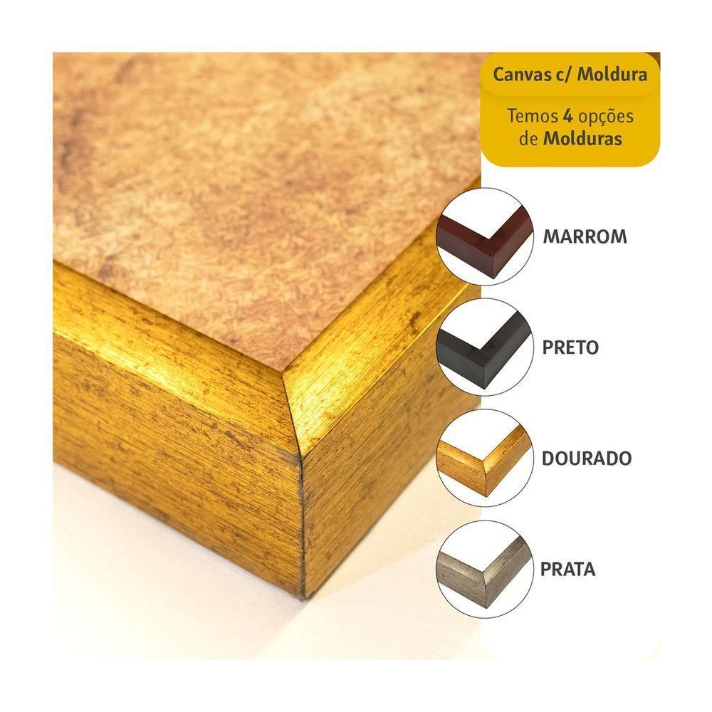 Quadro Paisagens e Natureza Arvore Amarela C- Moldura Dourada e Vidro Tamanho 100 X 70cm - 4