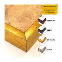 Quadro Paisagens e Natureza Beautiful Sunset C- Moldura Prata e Vidro Tamanho 120 X 80cm