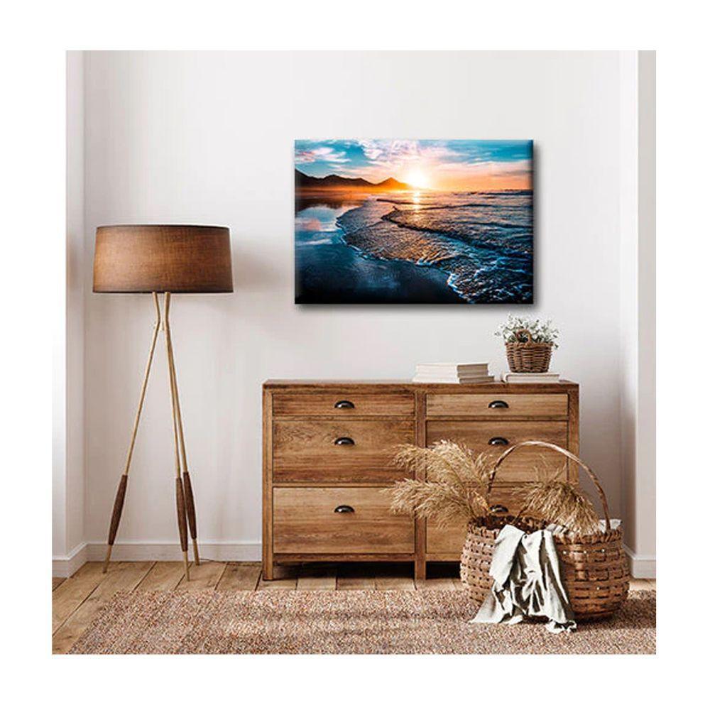 Quadro Paisagens e Natureza Amazing Beautiful Sunset C- Moldura Preta Tamanho 120 X 80cm - 3