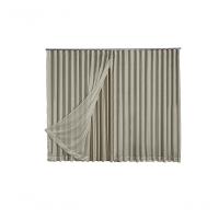 Cortina Microfibra Com Voil 2,80x2,30 Para Trilho Duplo palha - 1
