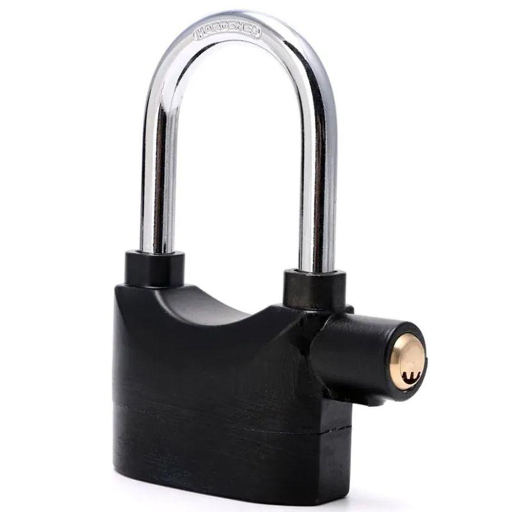 Cadeado Grande Com Alarme Sirene Segurança Anti Furto 110db Som Alto - 4