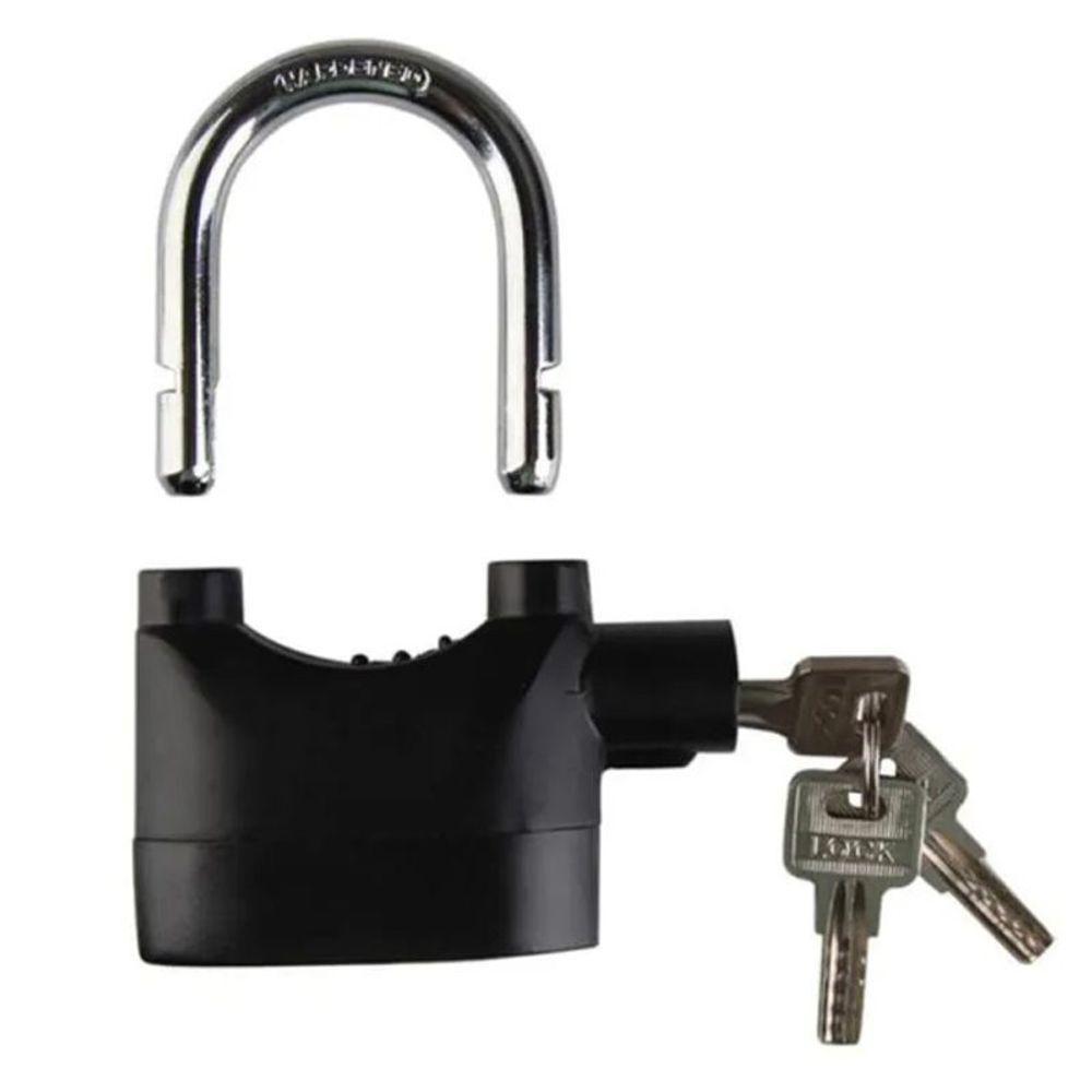 Cadeado Com Sirene Alarme Anti Furto Segurança Som Alto - 2