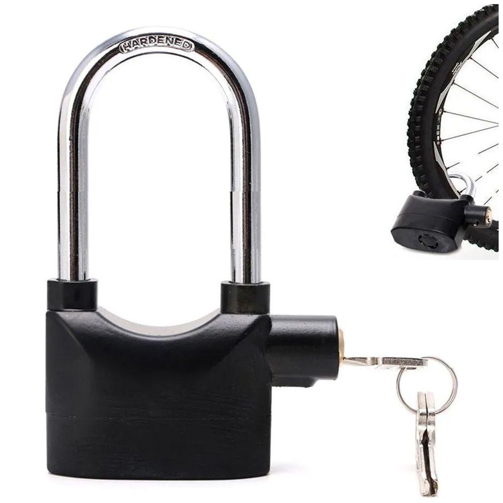 Cadeado Com Alarme Sirene 110db Som Alto Grande Anti Furto Segurança - 5