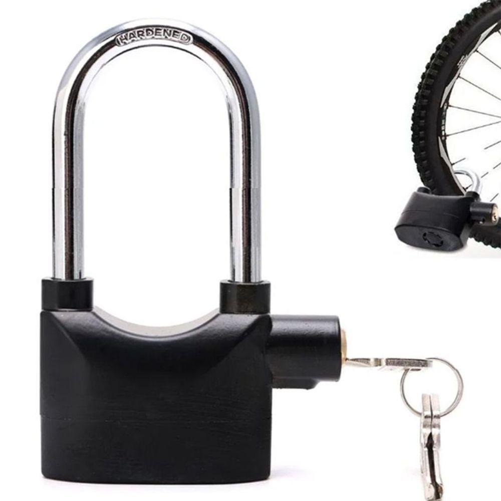 Cadeado Com Alarme Sirene Grande Trava Anti Furto Segurança 110db Som Alto - 2
