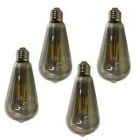 Lampada Led Multi Filamento Kit 4 Uni 30w Iluminaçao Casa Quarto Sala Varanda Garagem Ambiente Luz Branco Quente - 1