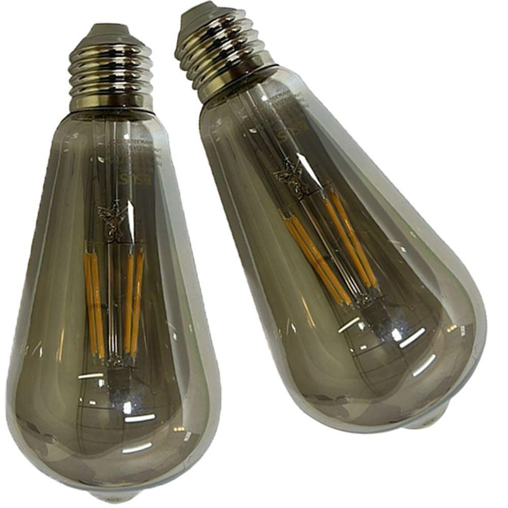 Lampada Led 30w Multi Filamento Kit 2 Uni Decoraçao Iluminaçao Sala Quarto Casa Branco Quente Ambiente - 1