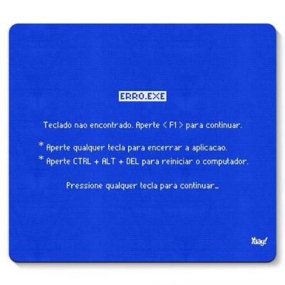 Mouse Pad Tela Azul Teclado Não Encontrado