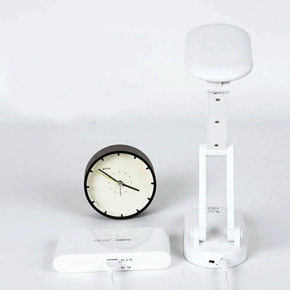 Luminaria De Mesa Touch Dobrável Abajur Sem Fio Led Articulada Recarregavel 3 Funções Iluminaçao Lampada - 4