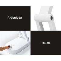 Luminaria De Mesa Touch Dobrável Abajur Sem Fio Led Articulada Recarregavel 3 Funções Iluminaçao Lampada - 9
