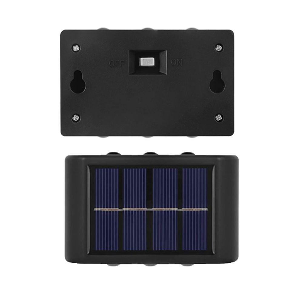 Luminaria Solar Led Spot Arandela 2 Uni Caminho Parede Balizador Iluminaçao Jardim Quintal Varanda Segurança Decoraçao - 5