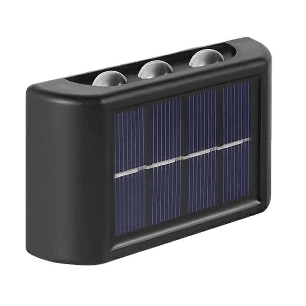 Luminaria Solar Led Spot Arandela 2 Uni Caminho Parede Balizador Iluminaçao Jardim Quintal Varanda Segurança Decoraçao - 7
