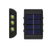 Luminaria Solar Led Spot Arandela 2 Uni Caminho Parede Balizador Iluminaçao Jardim Quintal Varanda Segurança Decoraçao - 2