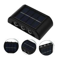 Luminaria Solar Led Spot Arandela 2 Uni Caminho Parede Balizador Iluminaçao Jardim Quintal Varanda Segurança Decoraçao - 3