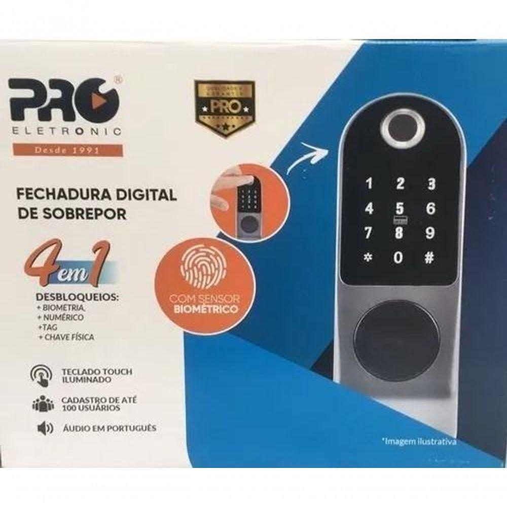 Fechadura Digital De Sobrepor 4 Em 1 Profd-2000 Proeletronic - 2
