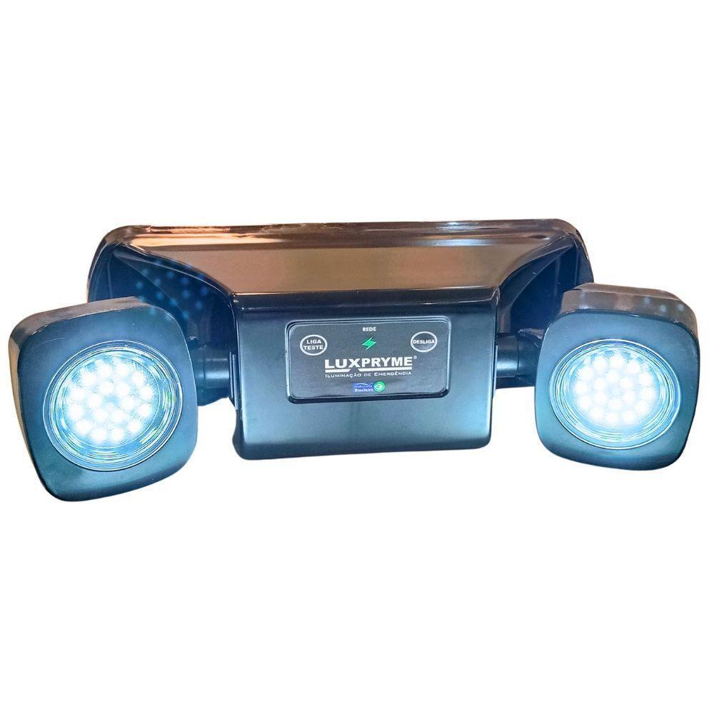 Luminária De Emergência Led 1200 Lúmens Basic Preto Luxpryme Ip-53 Bivolt - 9
