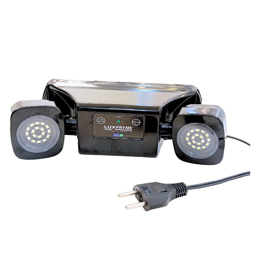 Luminária De Emergência Led 2200 Lúmens Basic Preto Luxpryme Ip-53 Bivolt - 1