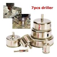 Kit 7 Brocas Diamantadas Serra Copo Vidro Mármore 10/25/40/55/70/80/100mm - 2