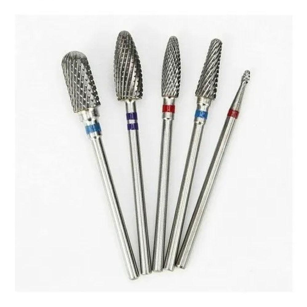 Kit 5 Brocas Tungstênio Profissional Unhas Gel Acrigel Fibra - 4