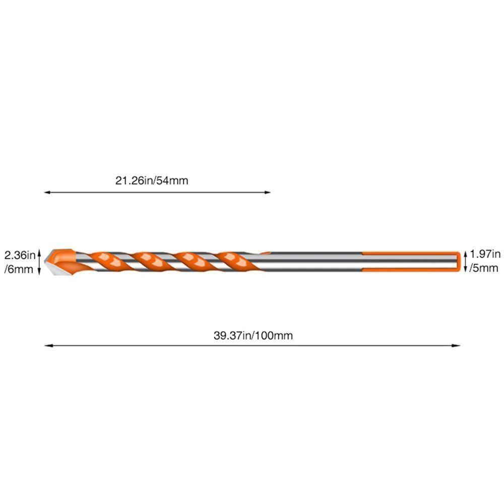 Kit 10 Broca De Torção Triangular Multifuncional 6mm Pronta Entrega - 2