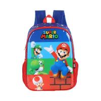 Mochila Costas Infantil Menino Super Mario Azul Vermelho Luxcel - 4