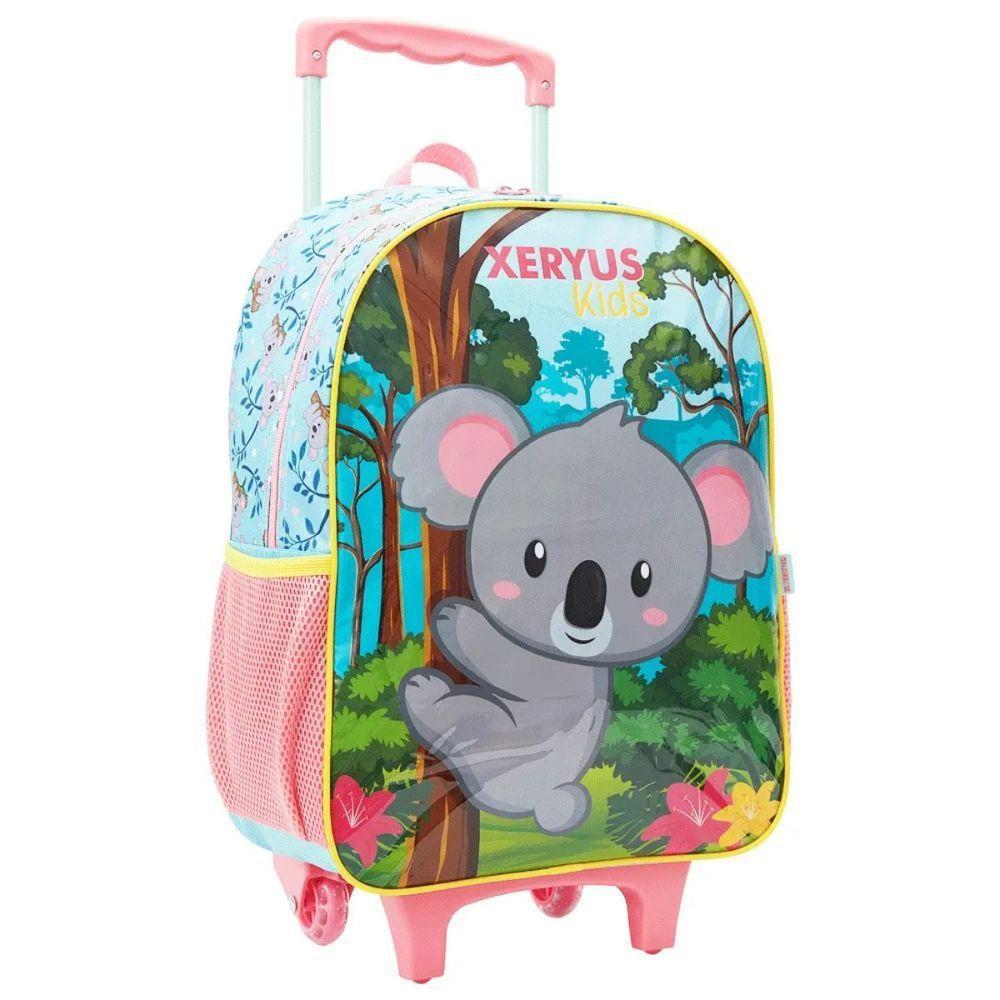 Kit Mochila Rodinha Lancheira Estojo Infantil Coala Xeryus - 10