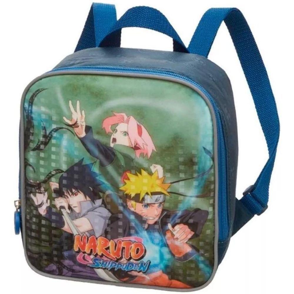 Kit Mochila Rodinhas Lancheira Estojo Infantil Escolar Menino Naruto Time 7 Pacifc - 3