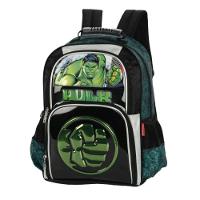 Mochila Costas Vingadores Hulk Verde Herói Menino Escolar Infantil Luxcel - 2