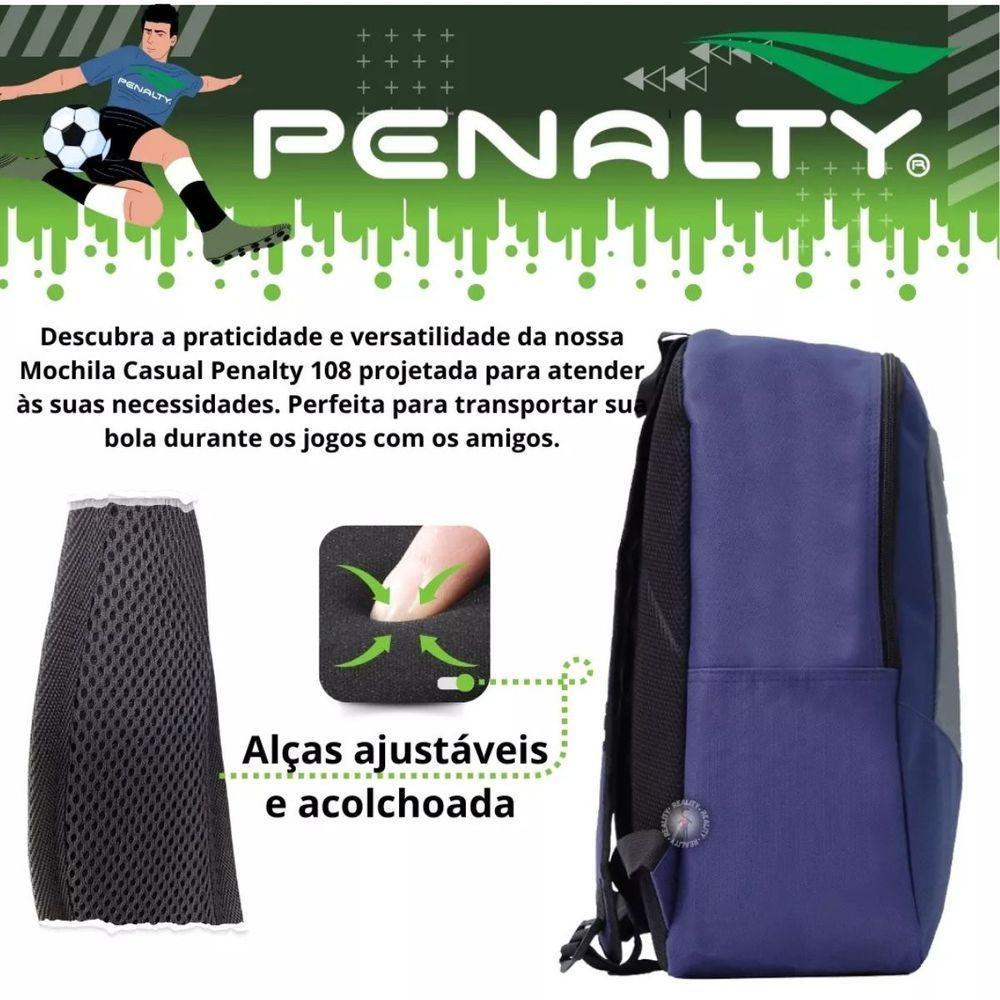 Mochila Costas Notebook Resistente Casual Azul Penalty 108 - 2