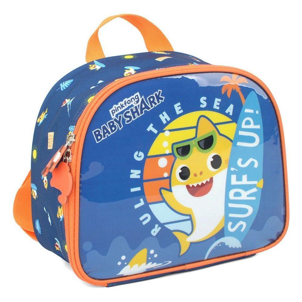 Lancheira Térmica Infantil Escolar Menino Baby Shark Praia Luxcel - 4