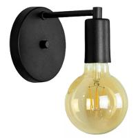 Luminária Arandela Parede Cama Mesa Quarto Moderna Alumínio Preto - 1