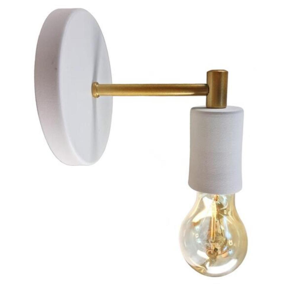 Luminária Arandela Parede Cama Mesa Quarto Moderna Alumínio Branco - 1