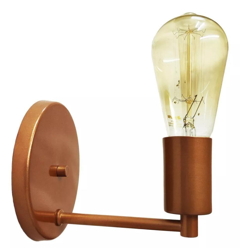 Luminária Arandela Parede Cama Mesa Quarto Moderna Alumínio Cobre - 2