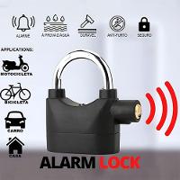 Cadeado Antifurto Com Alarme Sonoro 110db Para Portões Casa Bicicleta E Veículos - 2