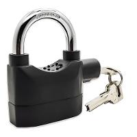 Cadeado Antifurto Com Alarme Sonoro 110db Para Portões Casa Bicicleta E Veículos - 3