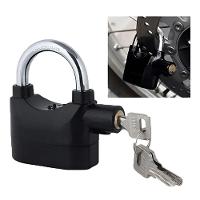 Cadeado Antifurto Com Alarme Sonoro 110db Para Portões Casa Bicicleta E Veículos