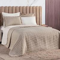 Cobre Leito Queen Dallas Micropercal 200 Fios Dupla Face 3 Peças - Bege - 1
